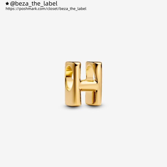 Pandora Letter H Alphabet Mini Charm|Pendant - Picture 1 of 2